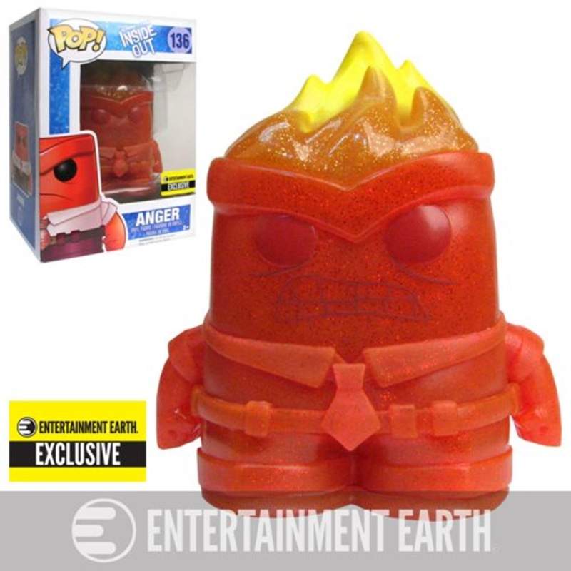 Funko Pop! Disney: Inside Out – Anger (Flaming) (Crystal) (EE Exclusive) (damaged) #136