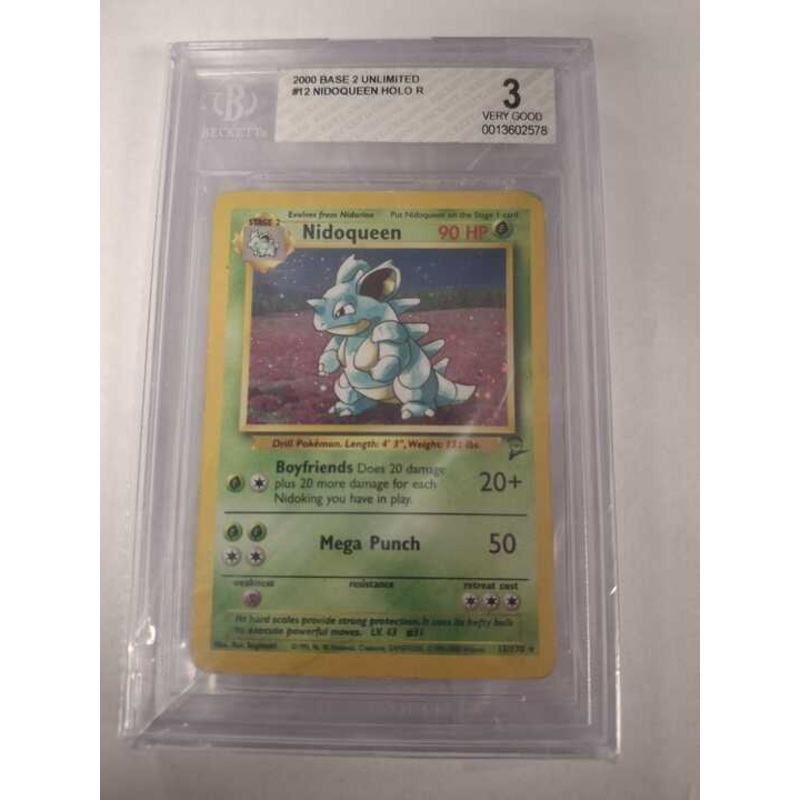 Nidoqueen 12/130 – Base Set 2 (Graded BGS 3)