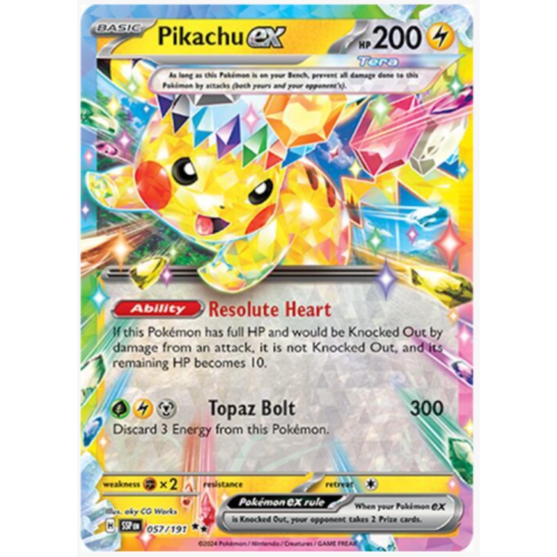 Pikachu ex SV08: Surging Sparks #057/191