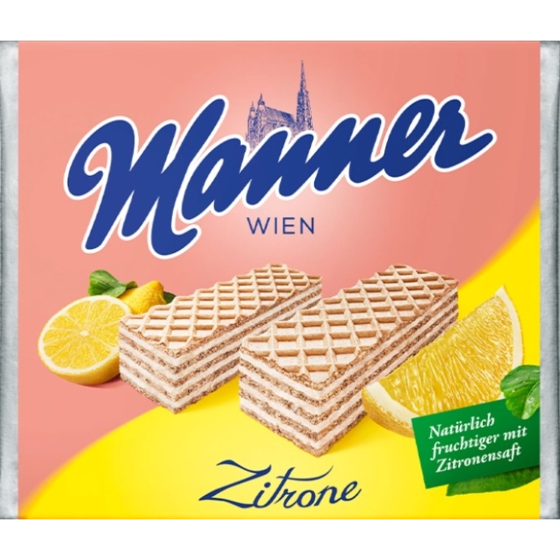 Lemon Cream Filled Wafers (Manner) 75g
