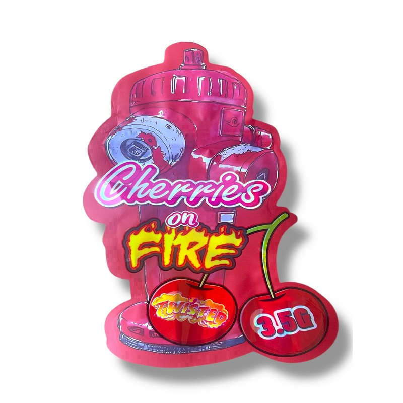 Cherries on Fire Twisted Mylar Bag 3.5 Grams 25