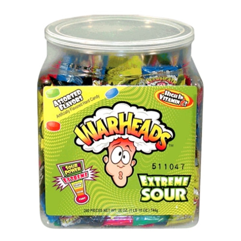 Warheads Candy – Extreme Sour Hard Candy – 240 Count Tub