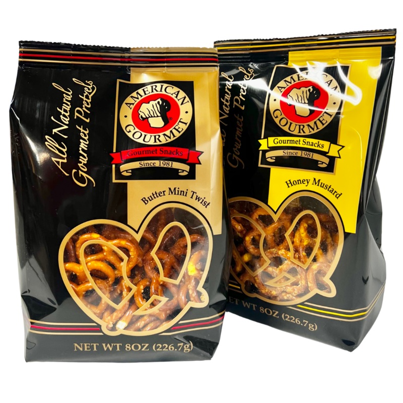 American Gourmet Pretzels 8oz Pouch Butter
