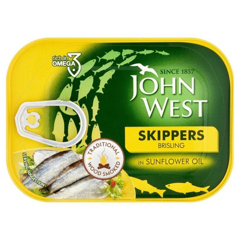 John West Skippers Wood Smoked Brisling in Sunflower Oil 106g