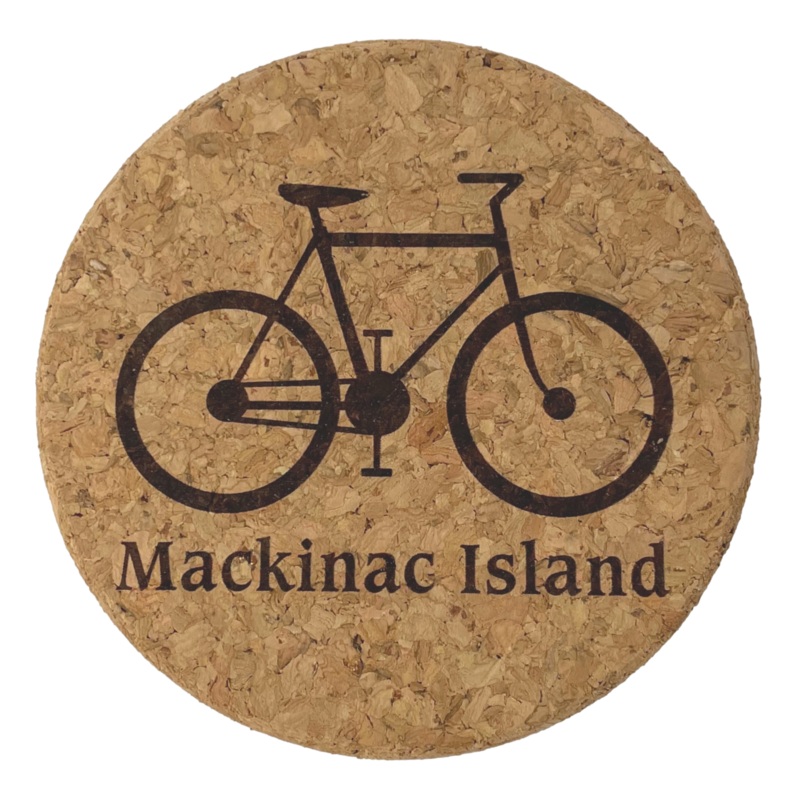 Mackinac Island Bike Cork Coaster