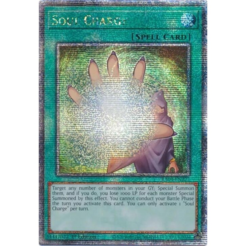 Soul Charge (1st Edition) (Quarter Century Secret Rare) – RA04-EN222