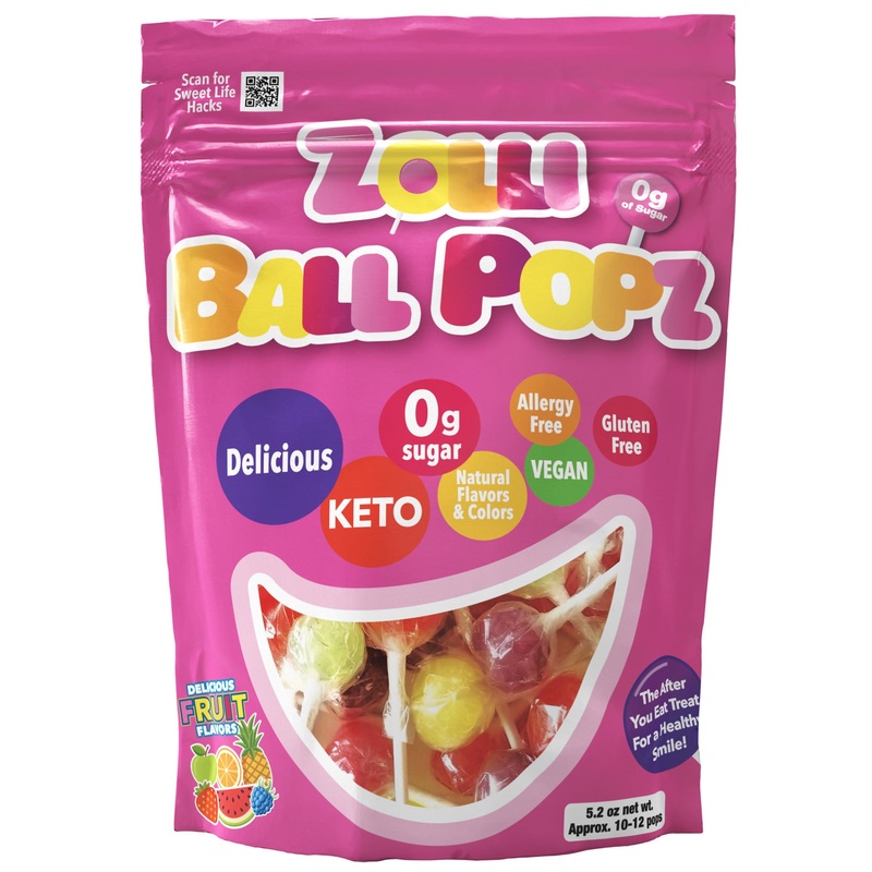 Zolli Sugar Free Ball Pops Assorted Fruit 5.2 oz