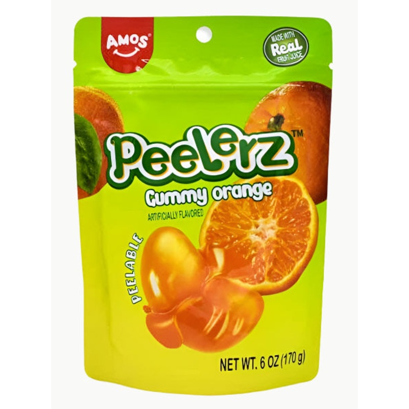 Amos Peelerz Gummy Orange 6oz X 12 Units