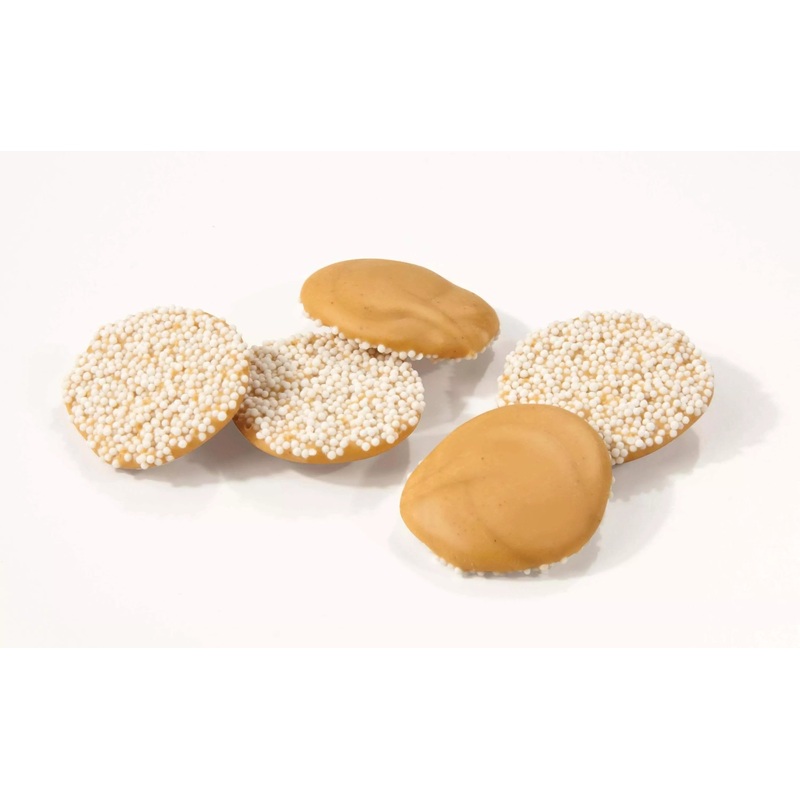 Asher Peanut Butter Nonpareils with White Seeds 8lb