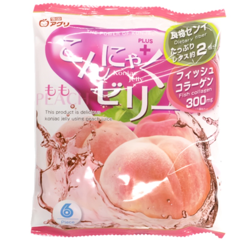 YUKIGUNI AGURI Konjac Jelly Peach Flavor – 3.38oz Pouch (SNG12)