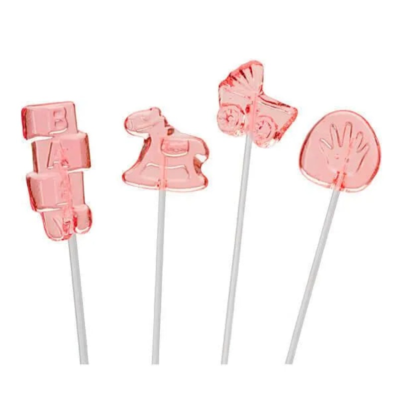 Twinkle Candy Baby Shower Lollipops – Pink: 60-Piece Bag