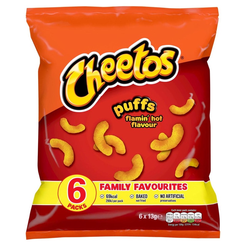 Cheetos Puffs Flamin’ Hot Multipack Snacks 6 per pack