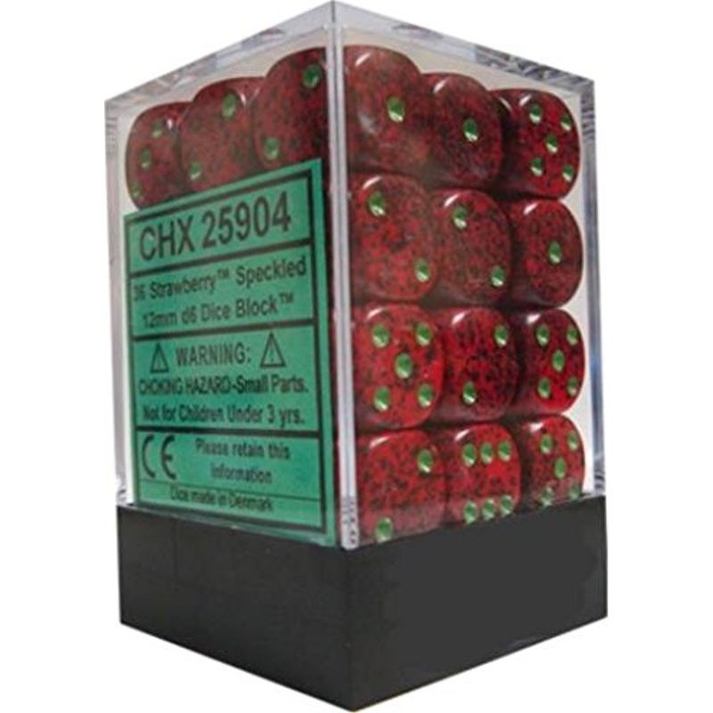 Speckled Strawberry 12mm D6 Dice Block (36 Dice)