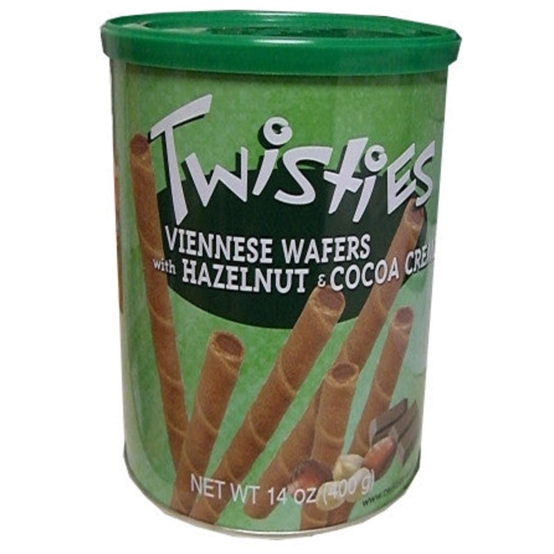 Twisties Wafer Rolls, Hazelnut and Cocoa, 400g