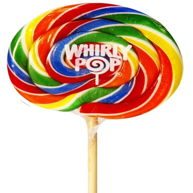 4″ Rainbow Whirly Pops ~ 12 count
