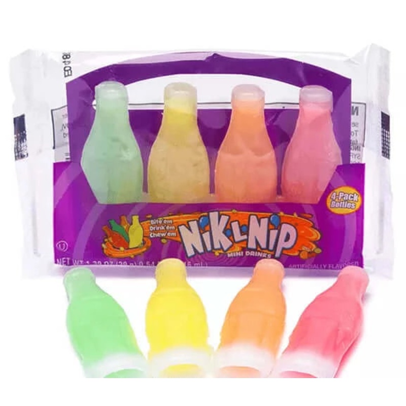 American Nik L Nips Wax Bottle Drinks 4 pack 18ct