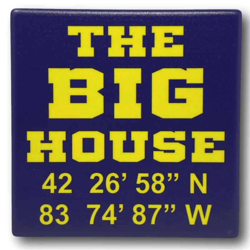 The Big House Coordinates Coaster