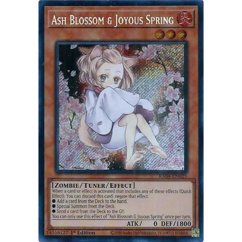 Ash Blossom & Joyous Spring (Ist Edition) (Alternate Art) (Secret Rare) – RA04-EN025