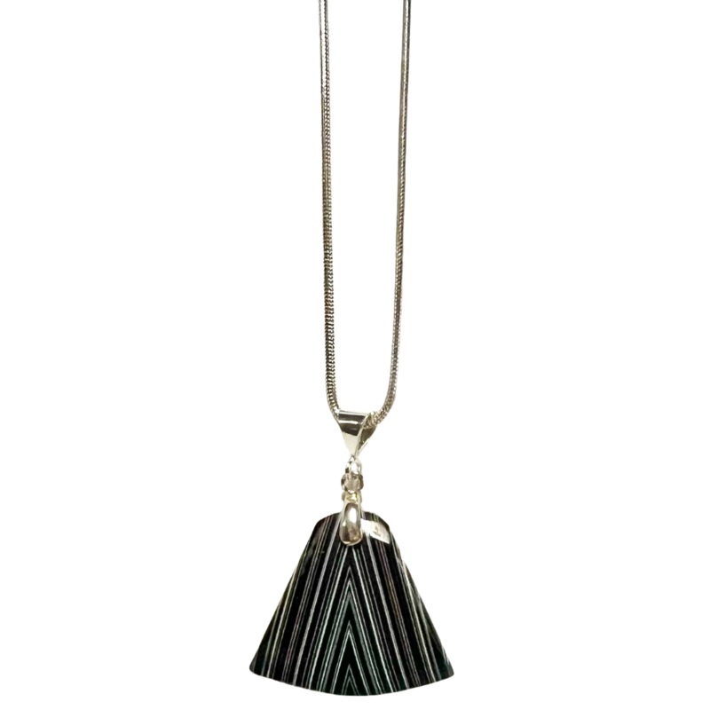 Fordite Mosaic Fan Necklace