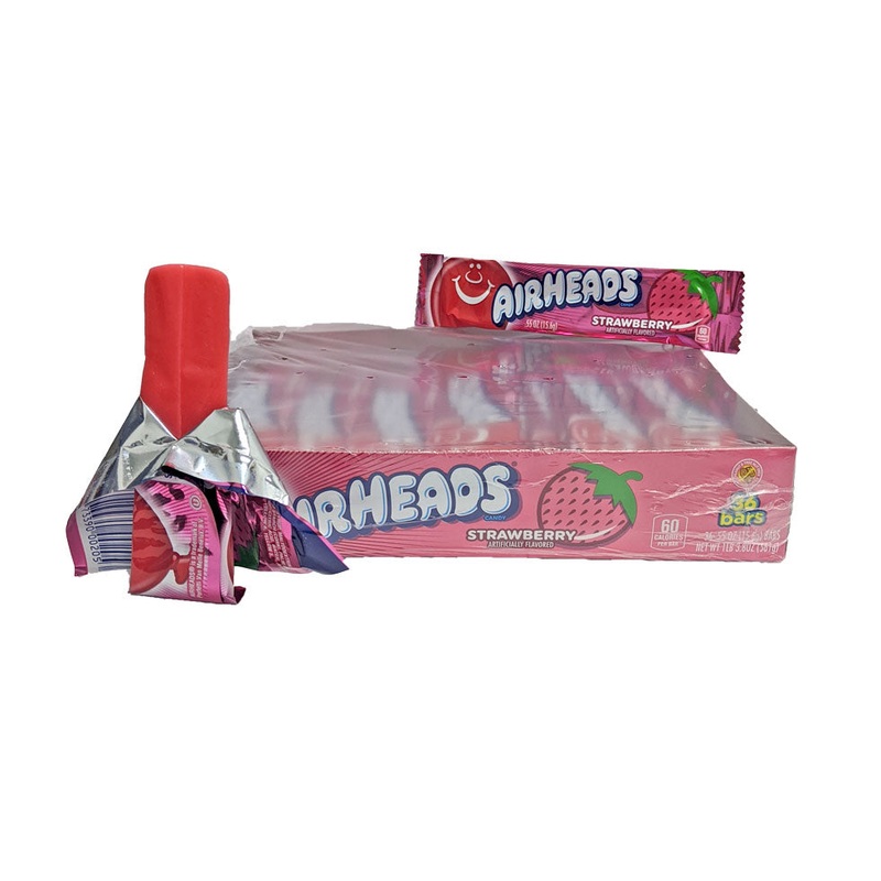 Airheads Strawberry .55oz bar or 36ct box .55oz bar