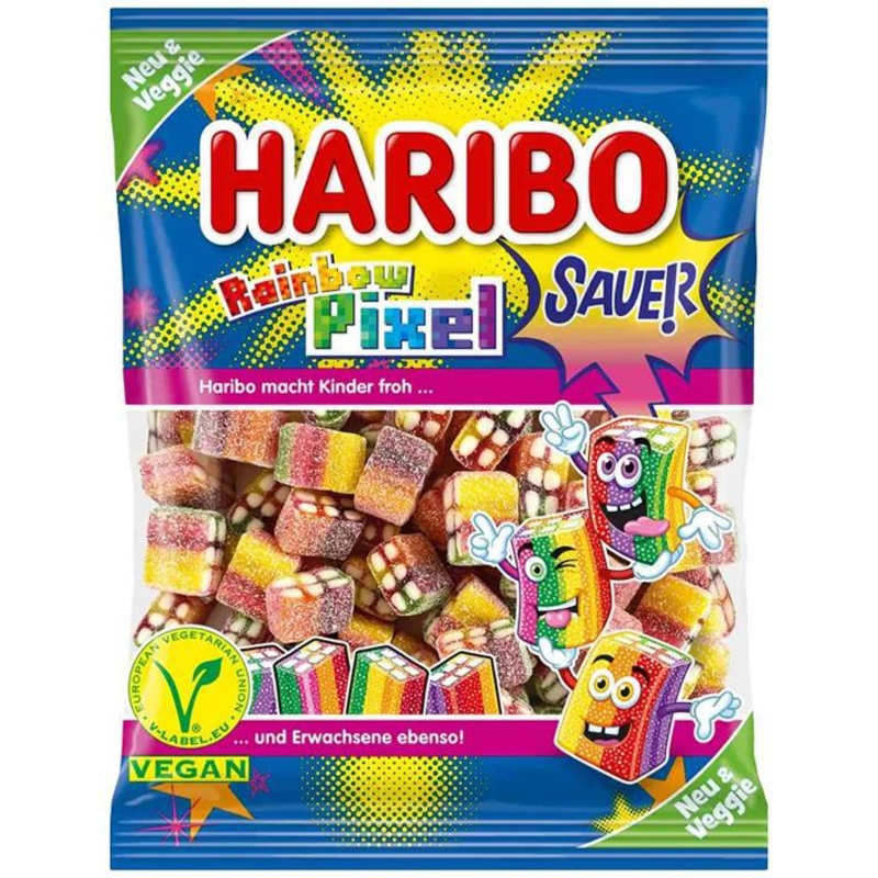 German Haribo Sauer Rainbow Pixel  Veggie