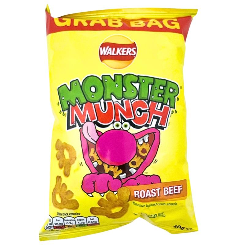 Walkers Monster Munch Roast Beef (UK) – 40g