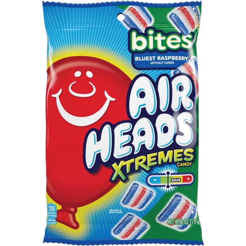 Airheads Xtremes Bites Bluest Raspberry – 6oz (170g)