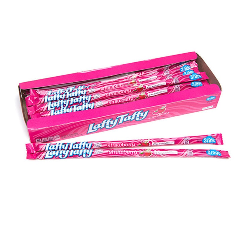 Wonka Laffy Taffy Rope – Strawberry Pre-Priced X 24 Units