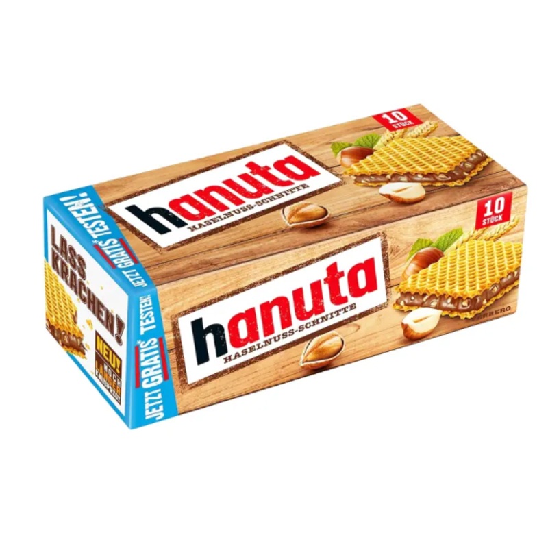 Hanuta Wafers Filled with Hazelnut Creme 220g, 10 Pack