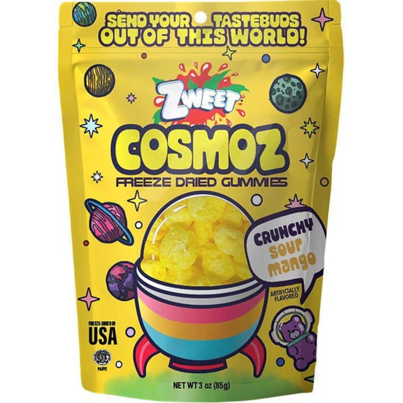 Zweet Cosmoz Freeze Dried Gummies  Crunchy Sour Mango