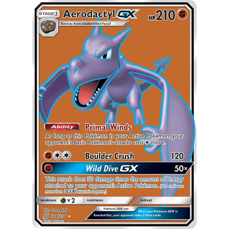 Aerodactyl GX (Full Art) – SM – Unified Minds # 224/236
