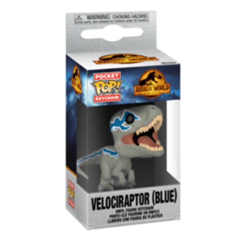 Funko Pocket Pop! Keychain: Jurassic World Dominion- Velociraptor (Blue)
