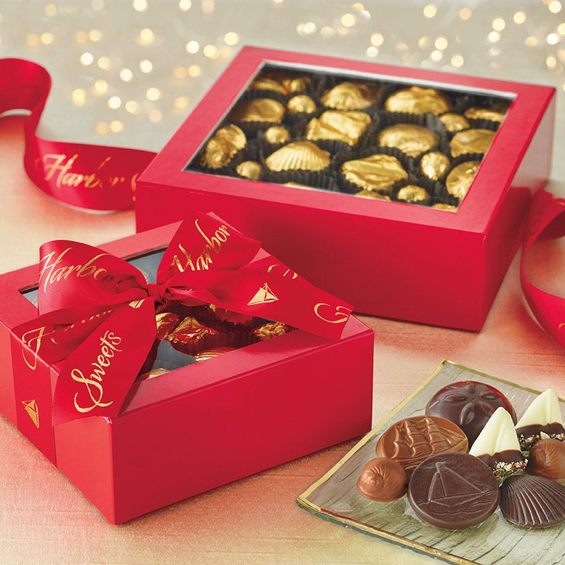 Chocolate Filled Red Window Box – 76 pc.
