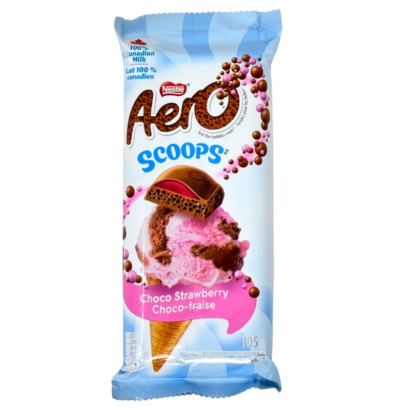 Aero Scoops Choco Strawberry 105g *Nov 24 2025*