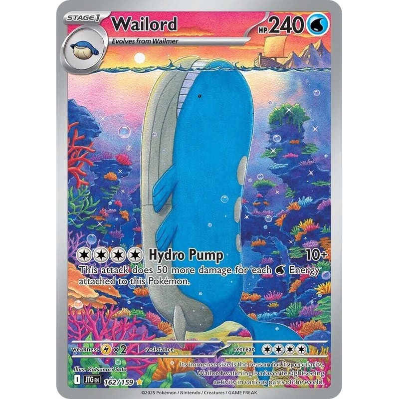 Wailord (Illustration Rare) – 162/159 – SV09: Journey Together (JTG)