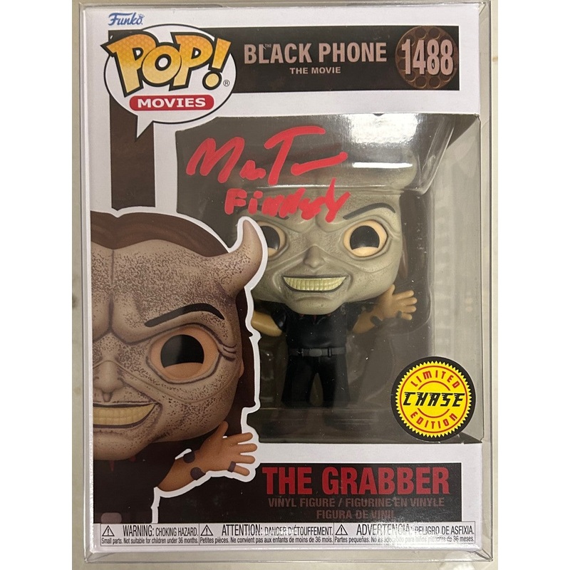 AUTOGRAPHED by Mason Thames – Funko Pop! Movies: Black Phone – The Grabber (Chase) (OC Celebrity Marketing Cert) #1488