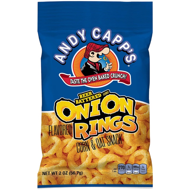 Andy Capp’s Beer Battered Onion Rings – 2oz (56.7g) In Date