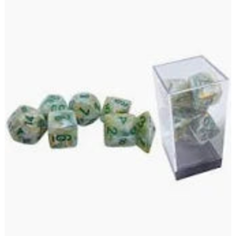 Marble Mega-hedral Green/Dark Green 7 Die Set