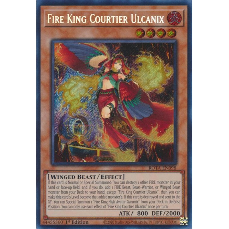 Fire King Courtier Ulcanix (1st Edition) (Secret Rare) – Rage of the Abyss – ROTA-EN098