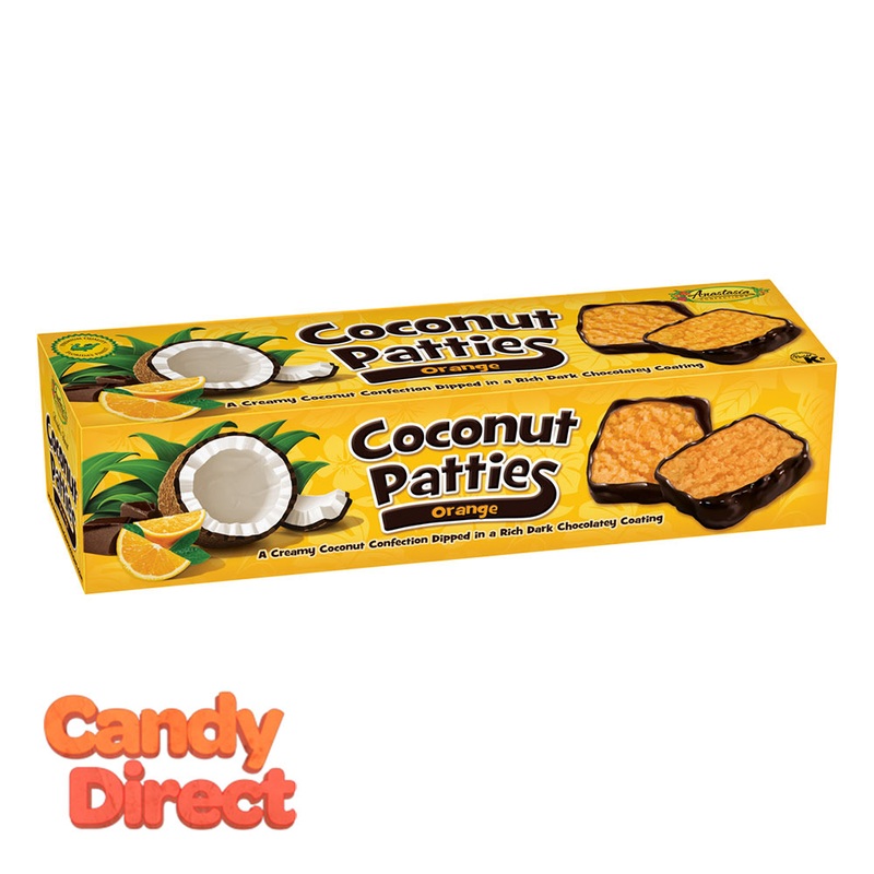 Anastasia Orange Coconut Patties 12oz Box – 12ct