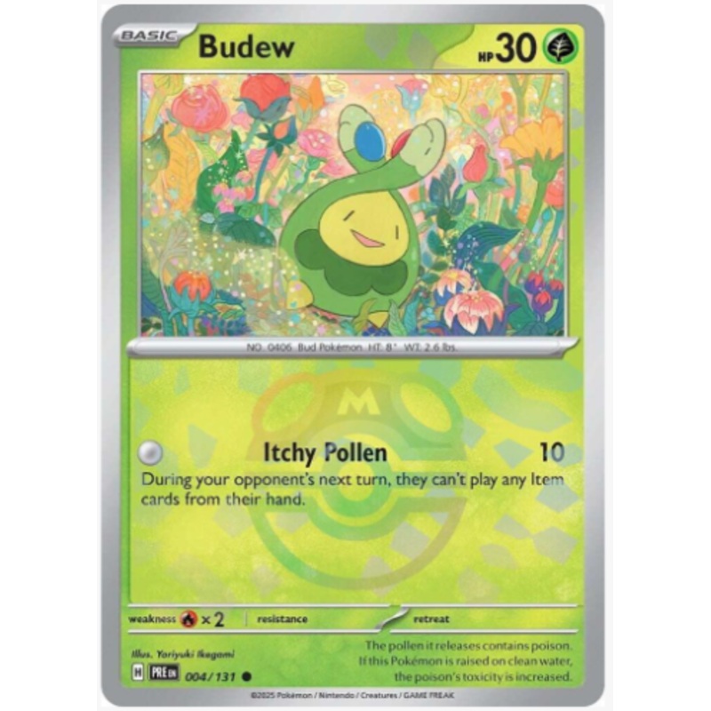 Budew  (Master Ball Pattern) SV: Prismatic Evolutions #004/131