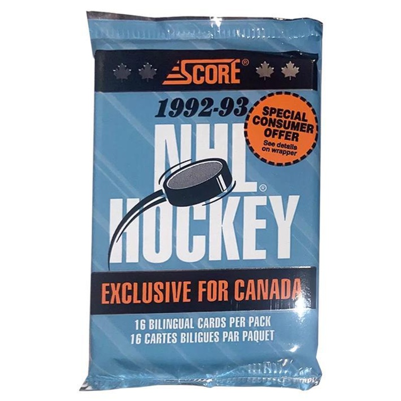 1992-93 Score NHL Hockey Cards  Exclusive for Canada