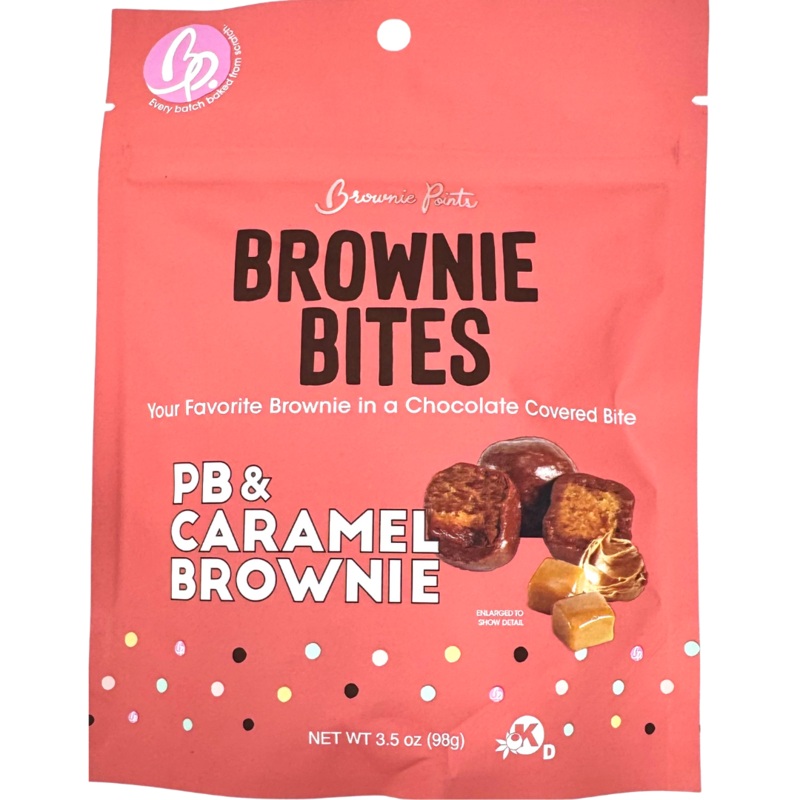 Brownie Points PB & Caramel Brownie Bites – 3.5oz