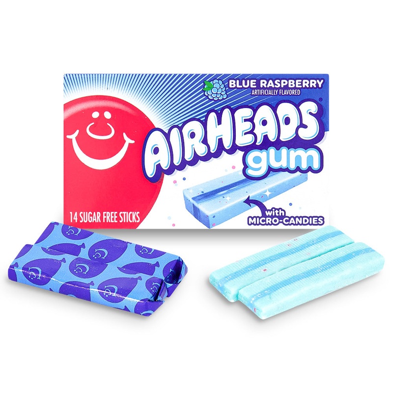 AirHeads Gum-Blue Raspberry
