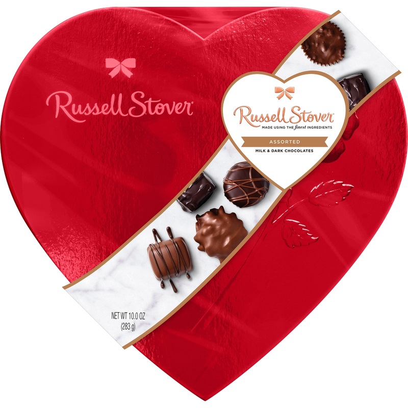 Valentine Russell Stover 10oz Heart Box Assorted Chocolate 10oz Heart