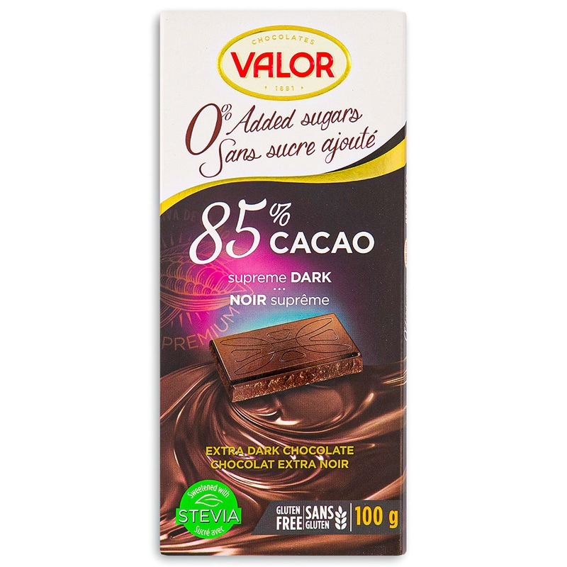 Valor 85% Dark Chocolate Sugar Free-100 g