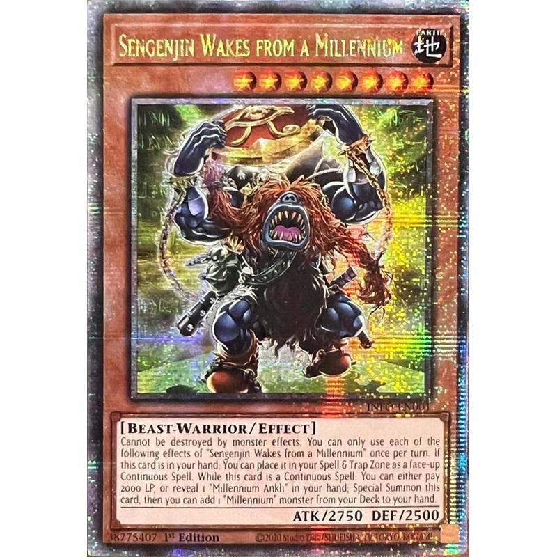 Sengenjin Wakes from a Millennium (1st Edition) (Quarter Century Secret Rare) – The Infinite Forbidden – INFO-EN001