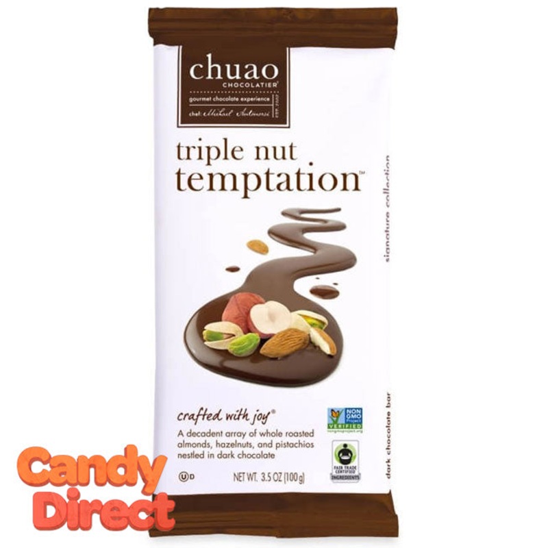 Triple Nut Temptation Chuao Dark Chocolate Bars – 10ct