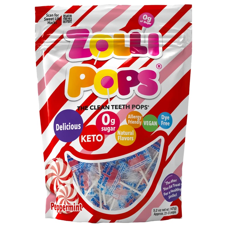 Zollipops Sugar Free Peppermint Lollipops 5.2oz