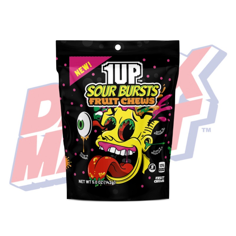 1UP Sour Burst Fruit Chews – 142g